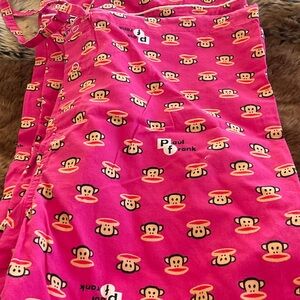 NWOT Paul Frank Pajama Bottom pants- Pink with Monkey Print LARGE